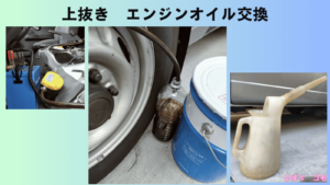 E25キャラバン／いすゞコモ（KA24DE 2400ccガソリン）のエンジンオイル上抜き交換完全ガイドのアイキャッチ。12V電動オイルポンプでレベルゲージ穴から吸い出すジャッキアップ不要・ドレンボルト不要・手が汚れない上抜き交換手順。今回の実績3.5L抜き取り。日産純正SNスペシャル5W-30（20Lペール缶）使用