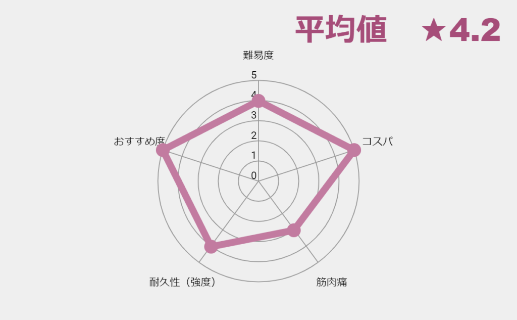 中華FFヒーター(Yakuin 5KW 12V 軽油 型番BSE-D5)製品及び取り付けのレーダーチャートによる評価(4.8/5点)