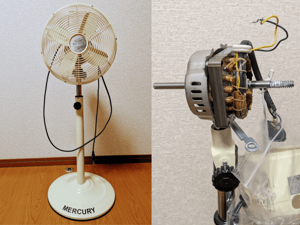扇風機修理のアイキャッチ（ACモーター分解清掃とスイッチ接点復活）
