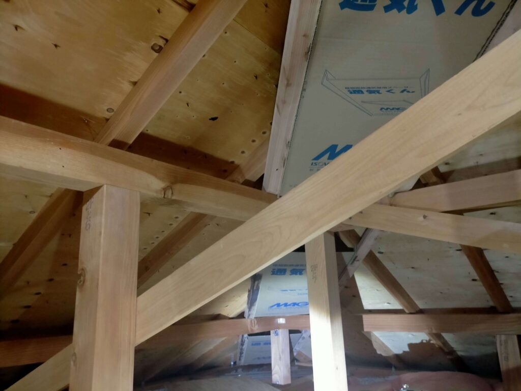 隅木部の通気層全体