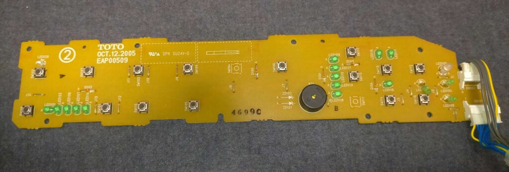 TOTO ウォシュレット操作基板（表側）