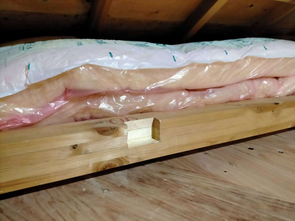 西側大引き取り付け用のほぞ加工（西側）