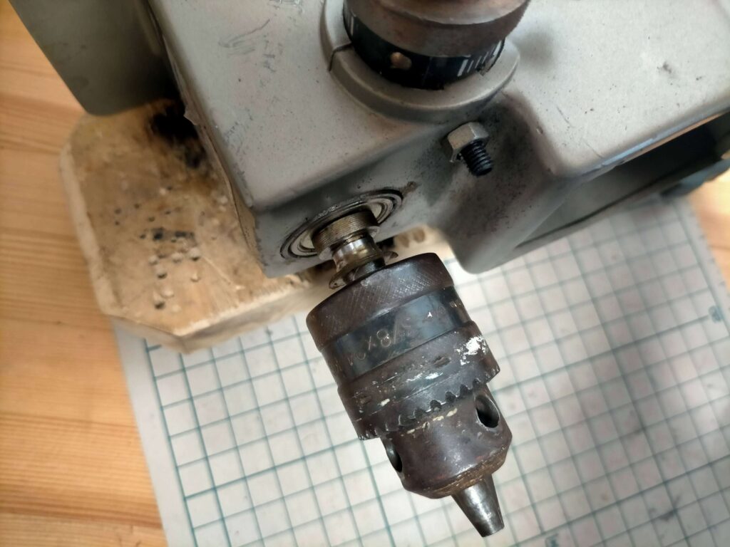 中古購入したHDP-10Aのドリルチャック