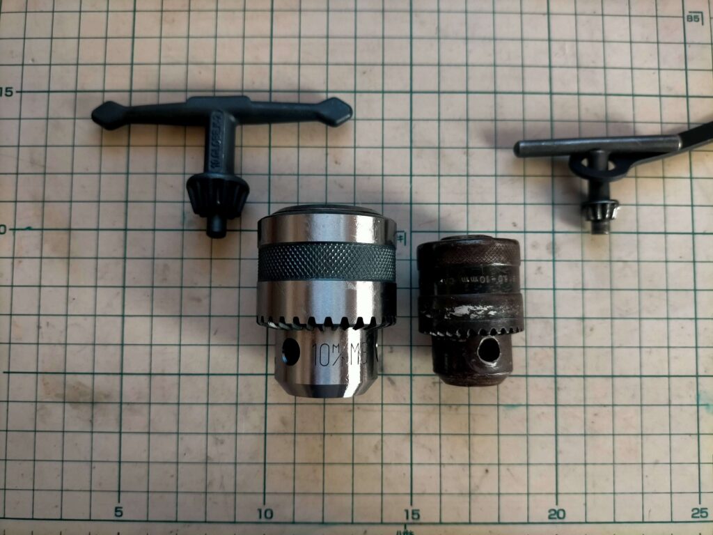 MG10-JT1と振れの大きかったドリルチャック比較