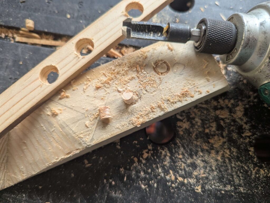 木ダボドリルで木栓を作る