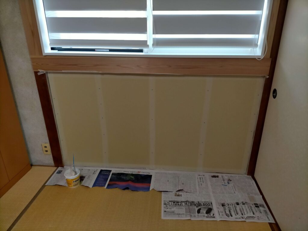 石膏ボード下地パテ１回目