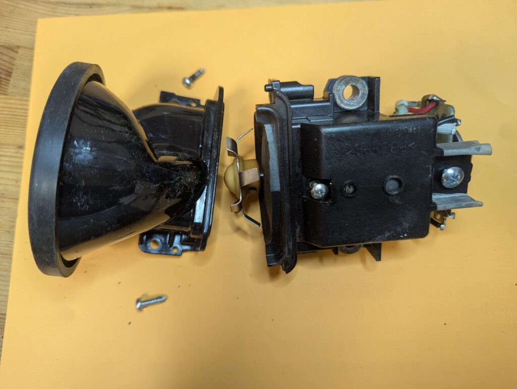 コーヒー豆投入口を外したところ