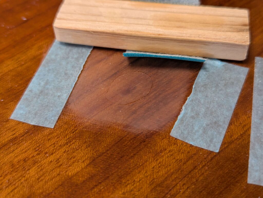 サンドペーパー400番で研磨