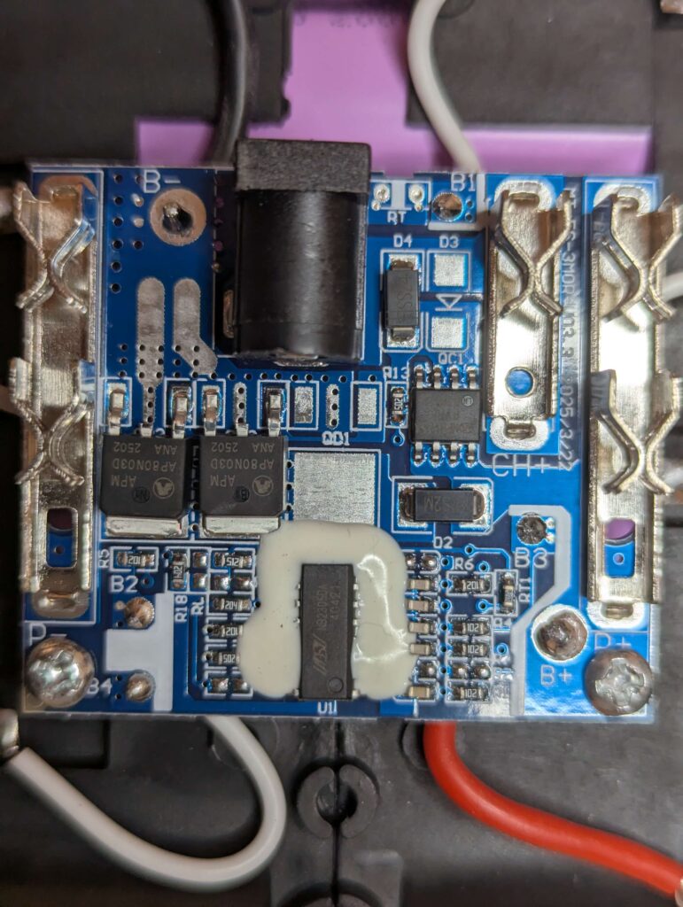 AuTiWOZバッテリーの充電制御基板(保護回路付き)