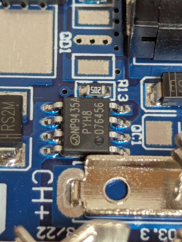 バッテリー保護回路のMOSFET(過電流・短絡保護)