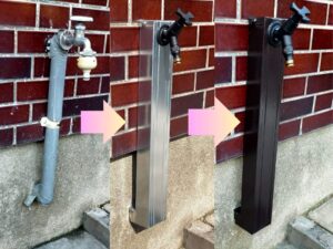 【大人の週末DIY】1万円で庭が変わる。軽天材（軽量鉄骨）で作る「立水栓カバー」アイキャッチ