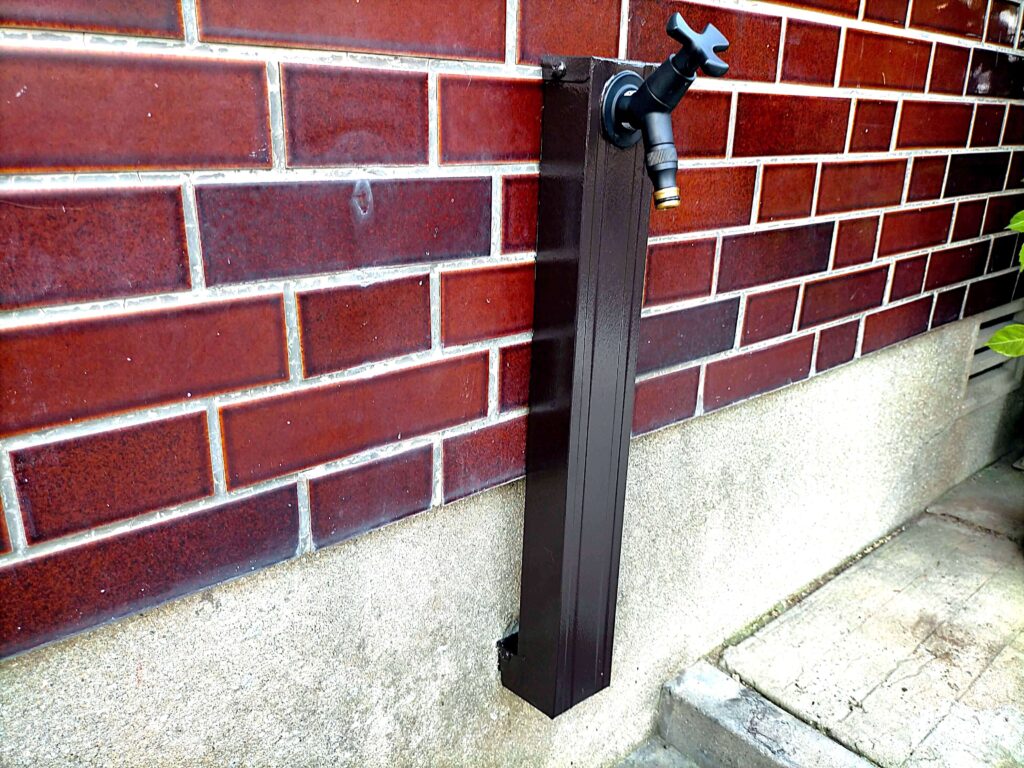 【外構】アイアン風に自作した立水栓
