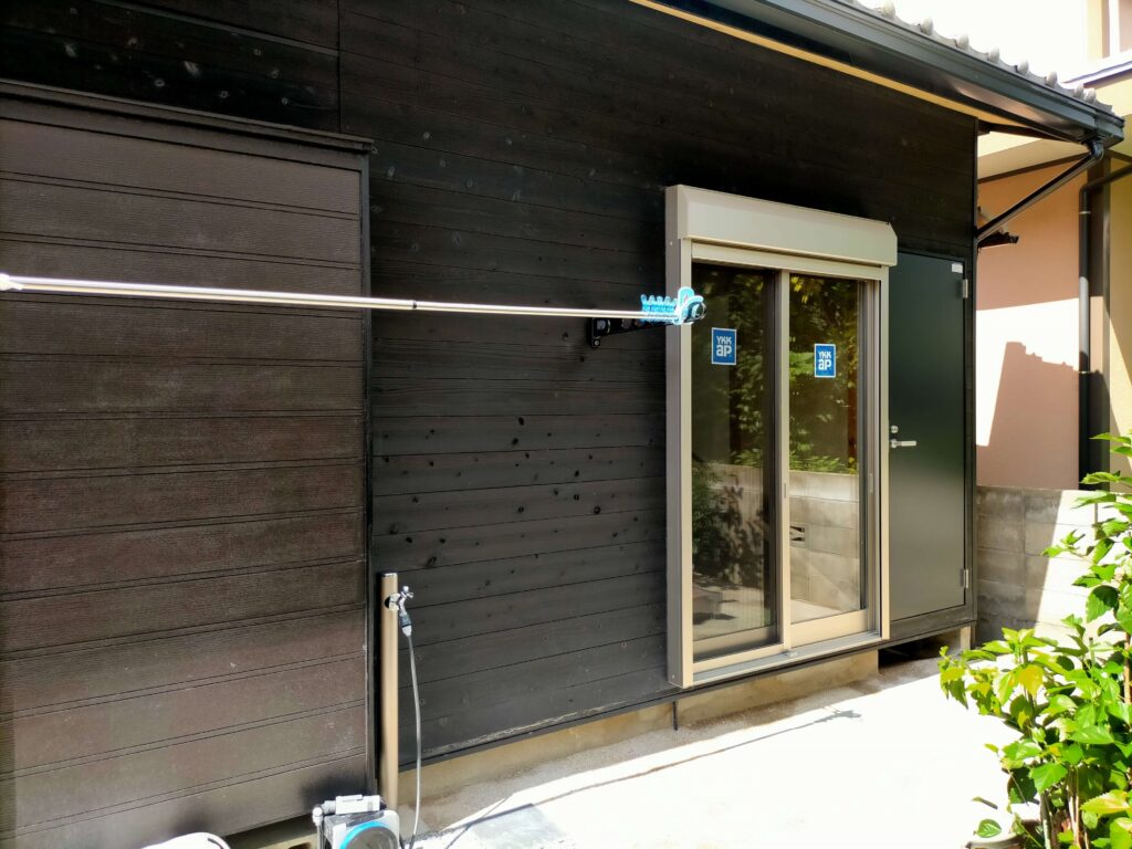 1階減築完了後の裏庭（光と風が通り抜ける明るい空間）